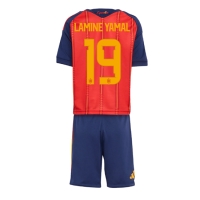 Camiseta España Lamine Yamal #19 Primera Equipación Replica Mundial 2026 para niños mangas cortas (+ Pantalones cortos)